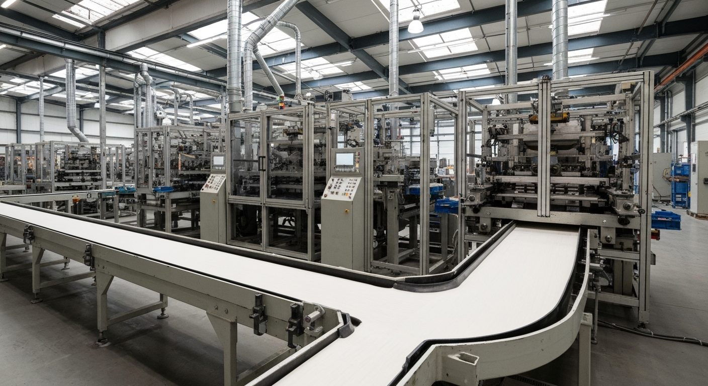 Usine et chaîne de production industrielle française